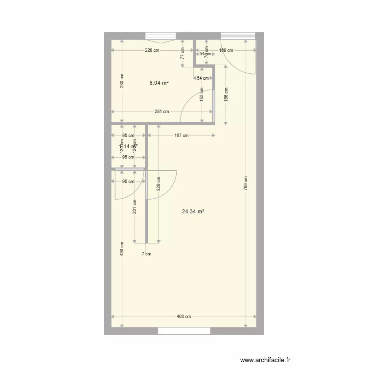 Maison B. Plan de 