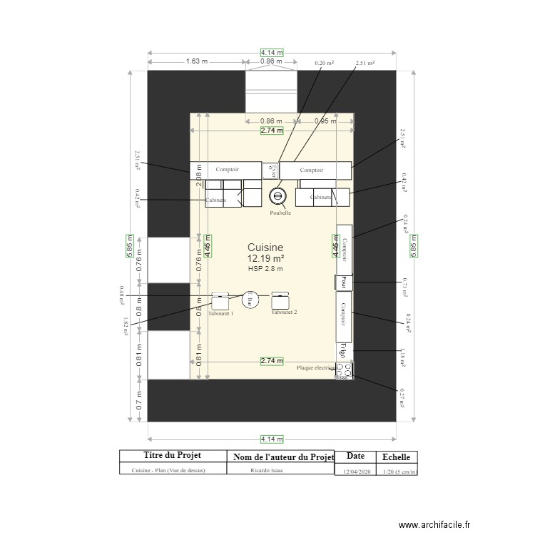 CUISINE PLAN  VUE DE DESSUS final. Plan de 0 pièce et 0 m2