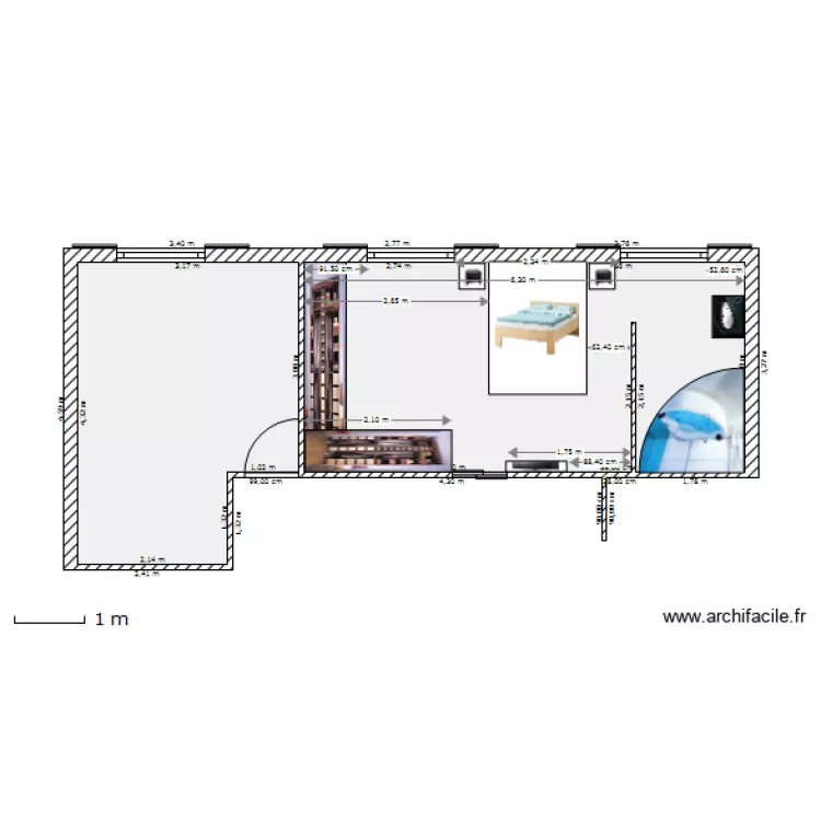 chambre parental. Plan de chambre parental. Plan de