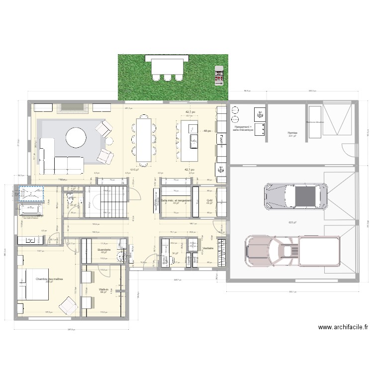 Salle d'eau. Plan de 13 pièces et 239 m2