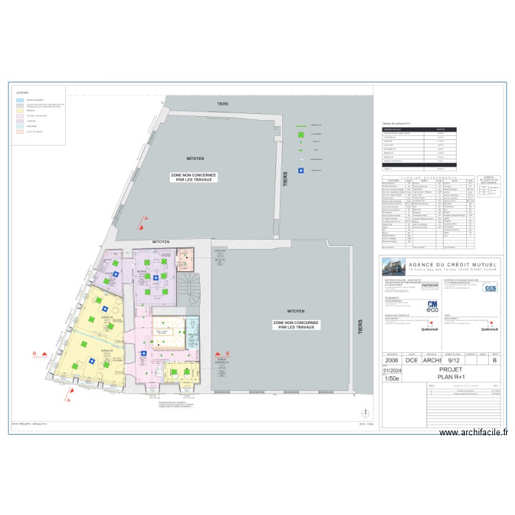 Implantation r+1. Plan de 0 pièce et 0 m2