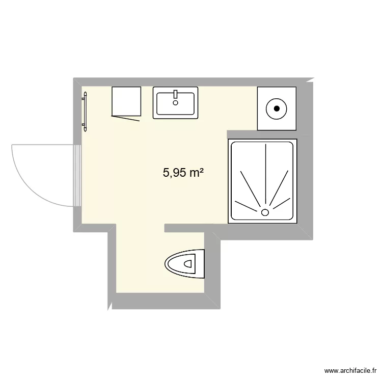 b304 salle de bain. Plan de 1 et 6 m² b304 salle de bain. Plan de 1 et 6 m²