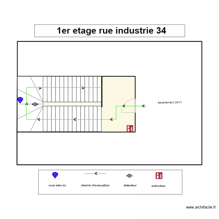 1er etage industrie 34. Plan de 
