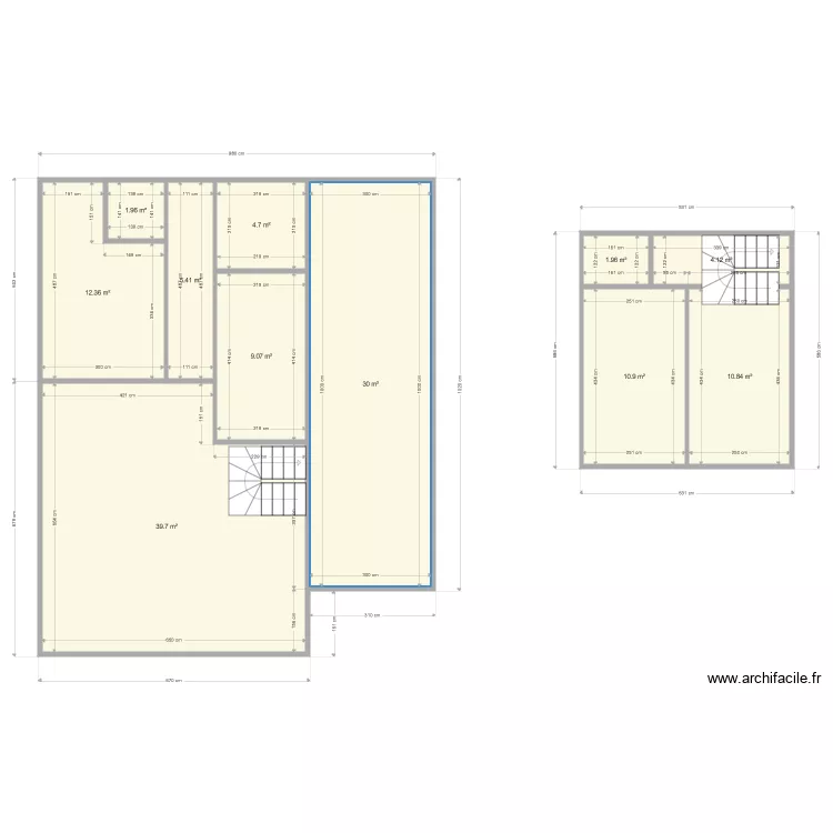 plan 1 etage. Plan de 