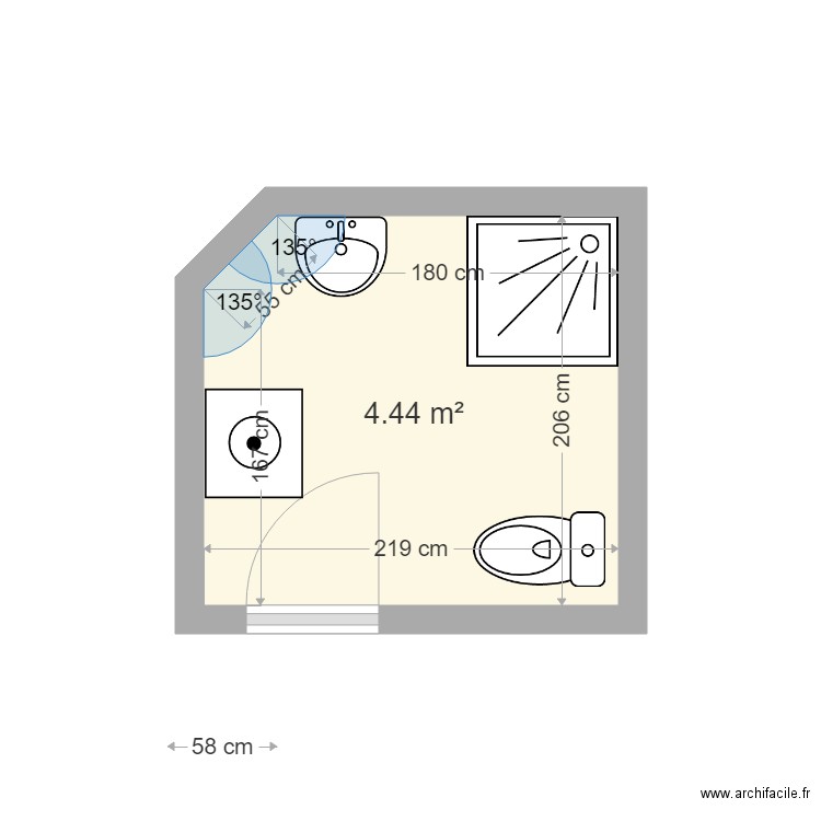 SDB ST QUENTIN 3éme. Plan de 0 pièce et 0 m2