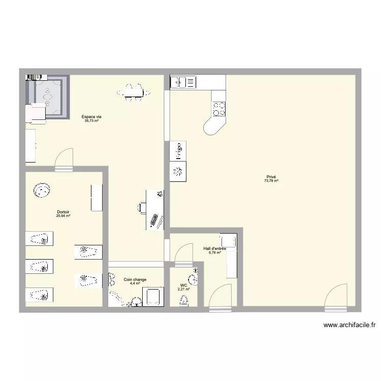 Cr&egrave;che. Plan de 