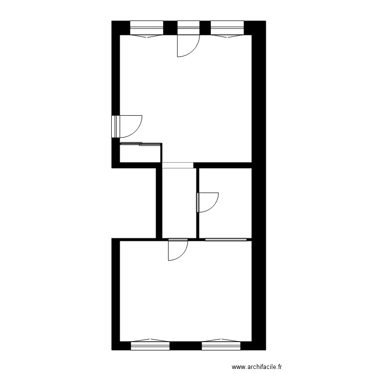 KASTENAS rdc . Plan de 4 pièces et 44 m2