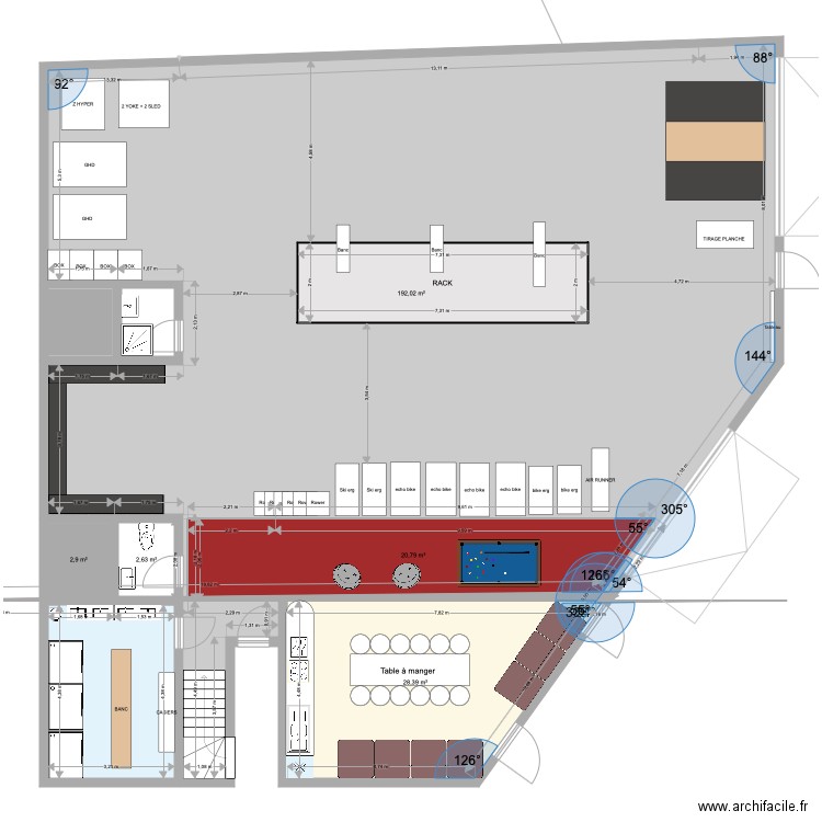 CF ALPHA 2. Plan de 15 pièces et 388 m2