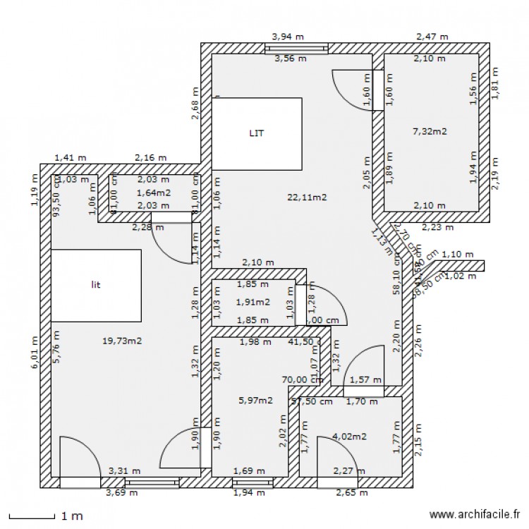 2 chambres d'hôtes. Plan de 0 pièce et 0 m2