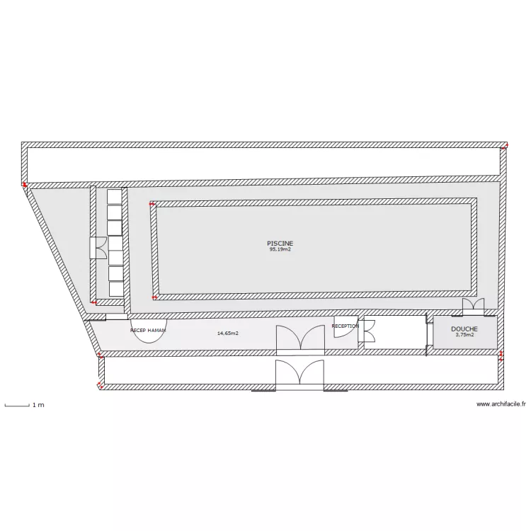 piscine. Plan de 