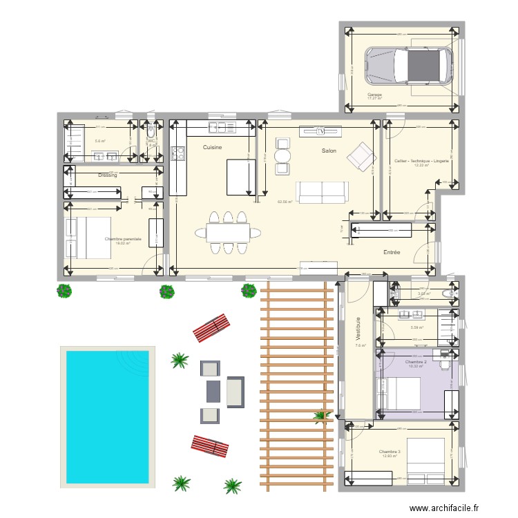 Maison 02 v1. Plan de 0 pièce et 0 m2