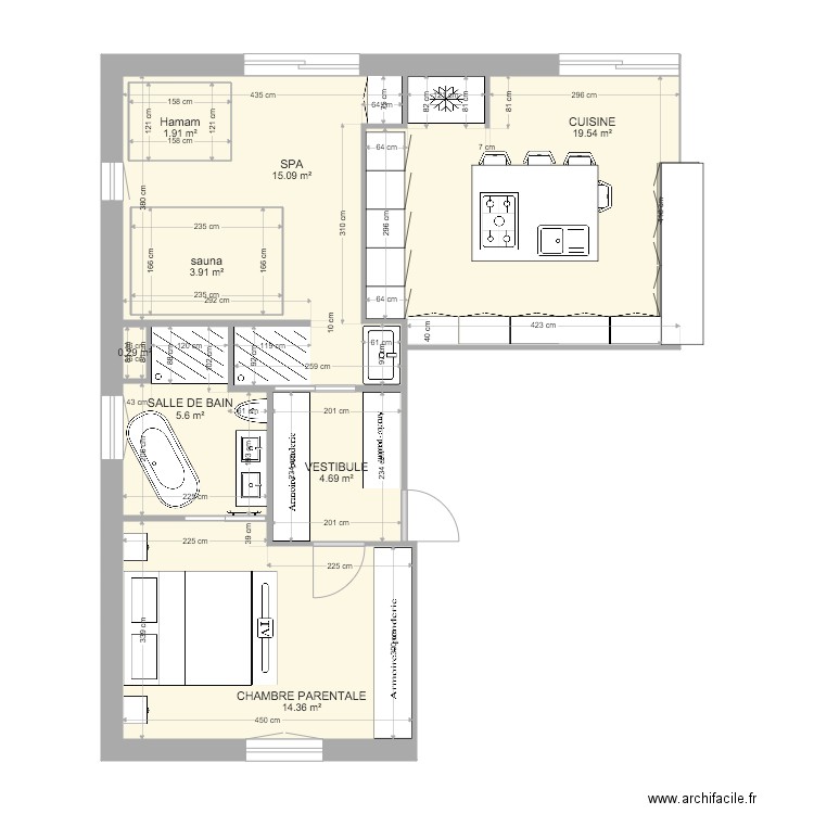 SUITE PARENTALE VER LES CHARTRES V3. Plan de 0 pièce et 0 m2