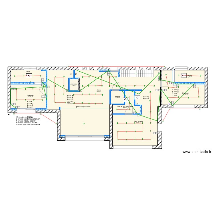 LYBALA FINAL. Plan de 37 pièces et 723 m2