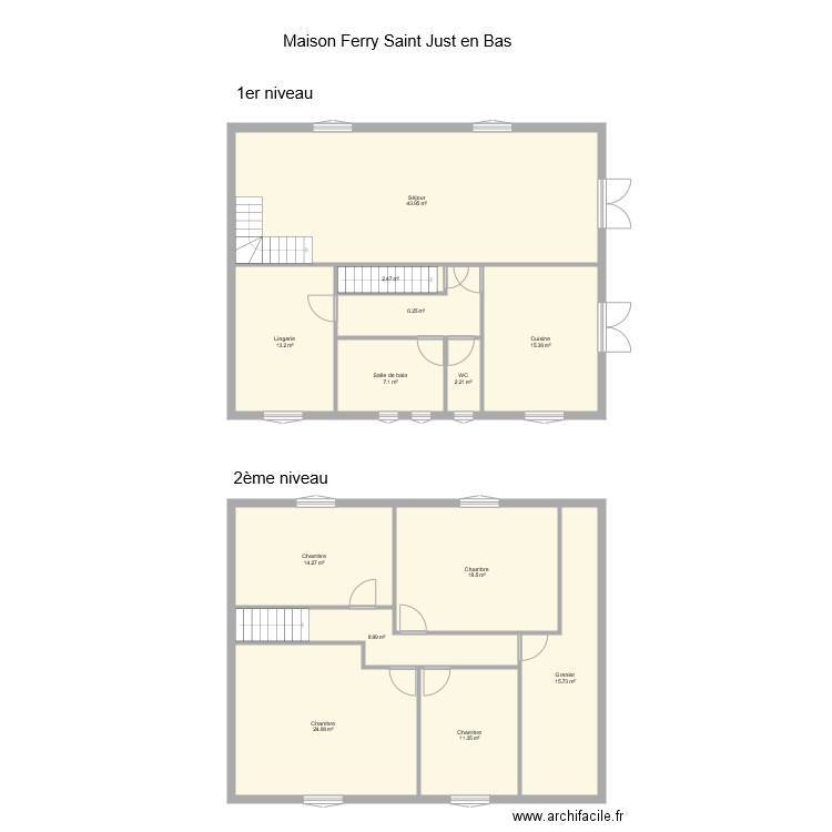 MAISON FERRY SAINT JUST EN BAS. Plan de 0 pièce et 0 m2