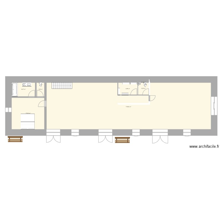 Gros 1er étage 15260 v1. Plan de 0 pièce et 0 m2