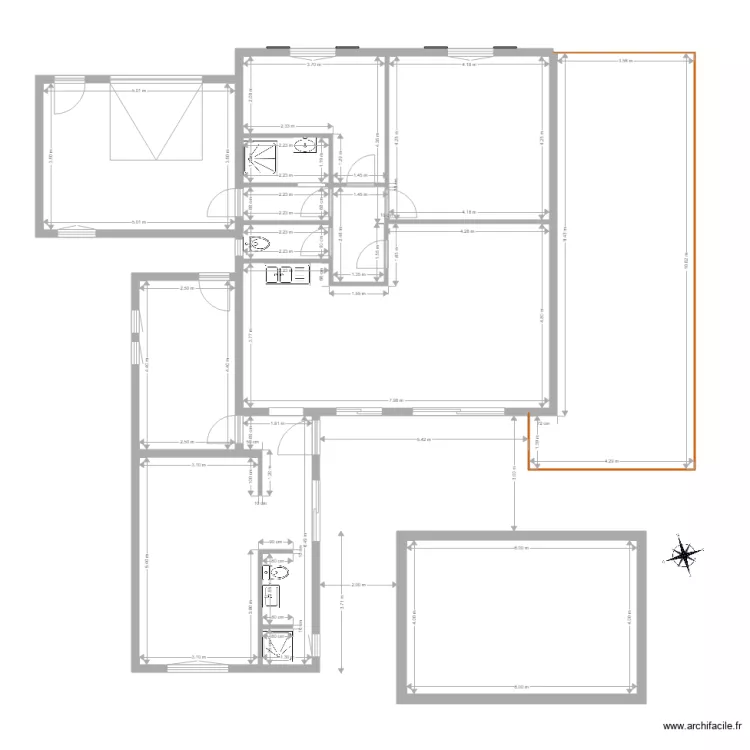 7 place lamothe. Plan de 