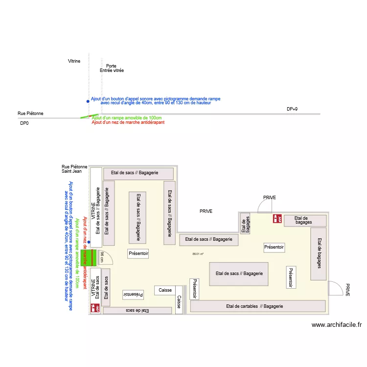 MAROQUINERIE ST JEAN APRES TRAVAUX V2. Plan de 