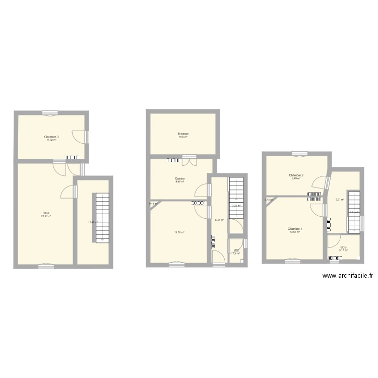 Maison Chatillon. Plan de 0 pièce et 0 m2