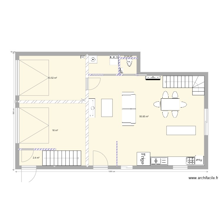 rdc bitur j. Plan de 0 pièce et 0 m2