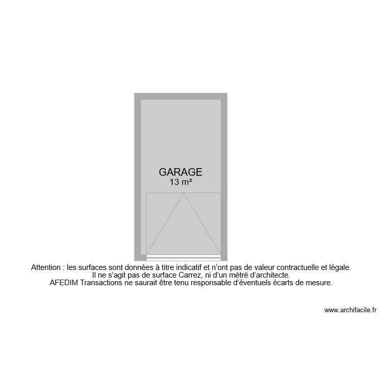 BI 7038 GARAGE. Plan de 