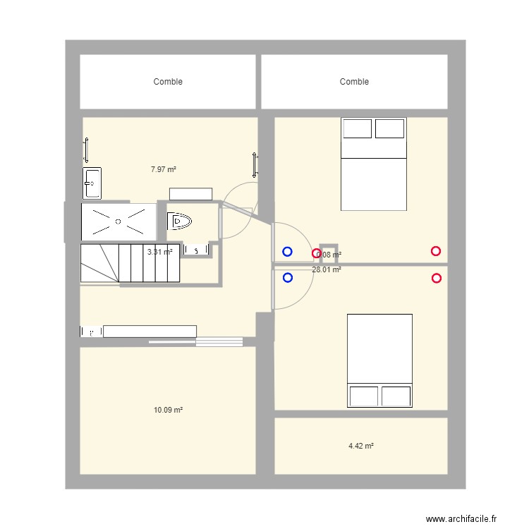 st jean de mont etage synoptique. Plan de 0 pièce et 0 m2