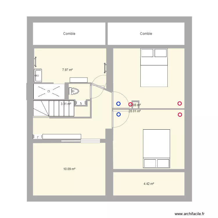 st jean de mont etage synoptique. Plan de 