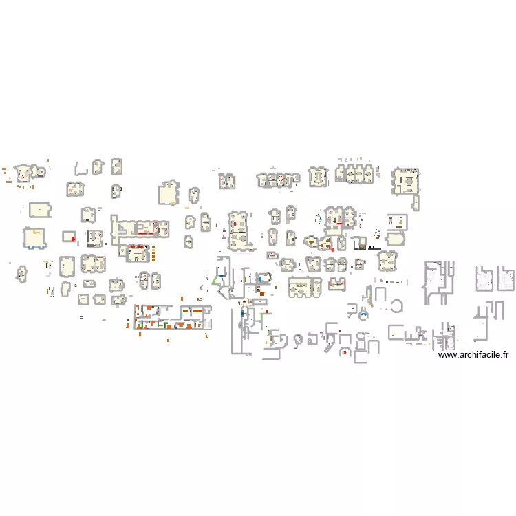 Atelier dorure. Plan de 141  et 2067 m²