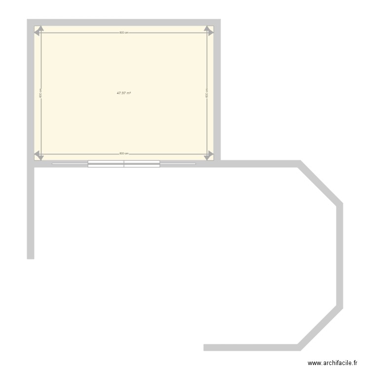 Projet salle de son séparé. Plan de 0 pièce et 0 m2
