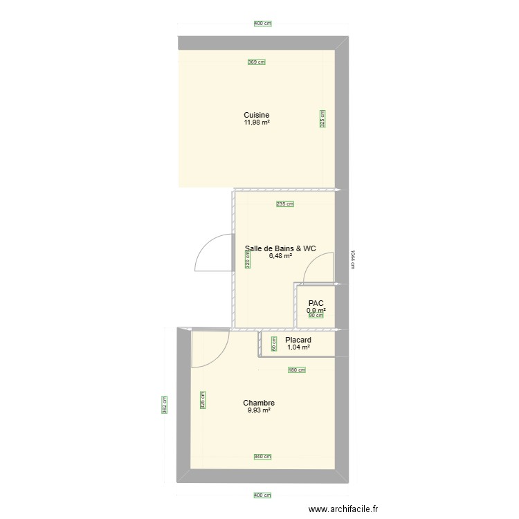 SERIE 1 : MODULE BASE. Plan de 5 pièces et 30 m2