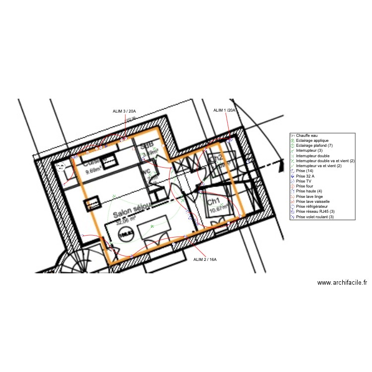 t3 haj. Plan de 0 pièce et 0 m2