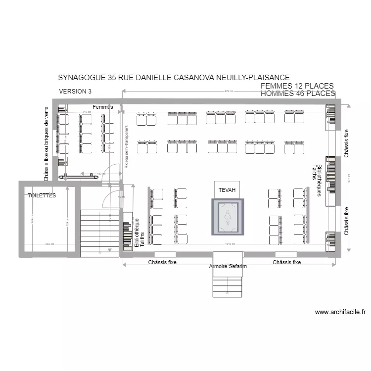SYNAGOGUE VERSION 3. Plan de 