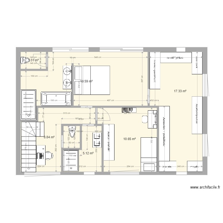 collonge etage R1 v3 XXL master room. Plan de 0 pièce et 0 m2