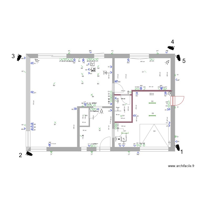 AULNOIS rez test elec. Plan de 0 pièce et 0 m2