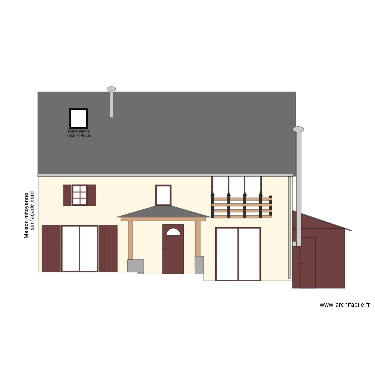 Plan façade Clarets ouest. Plan de 0 pièce et 0 m2