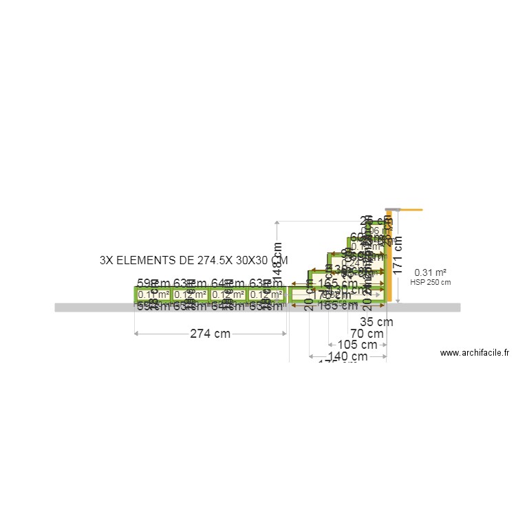 ESCALIER PISCINE . Plan de 0 pièce et 0 m2