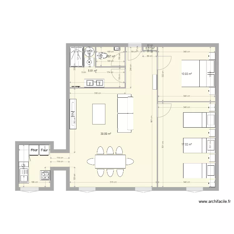 2 pasteur nouveau test 1. Plan de 6  et 76 m²