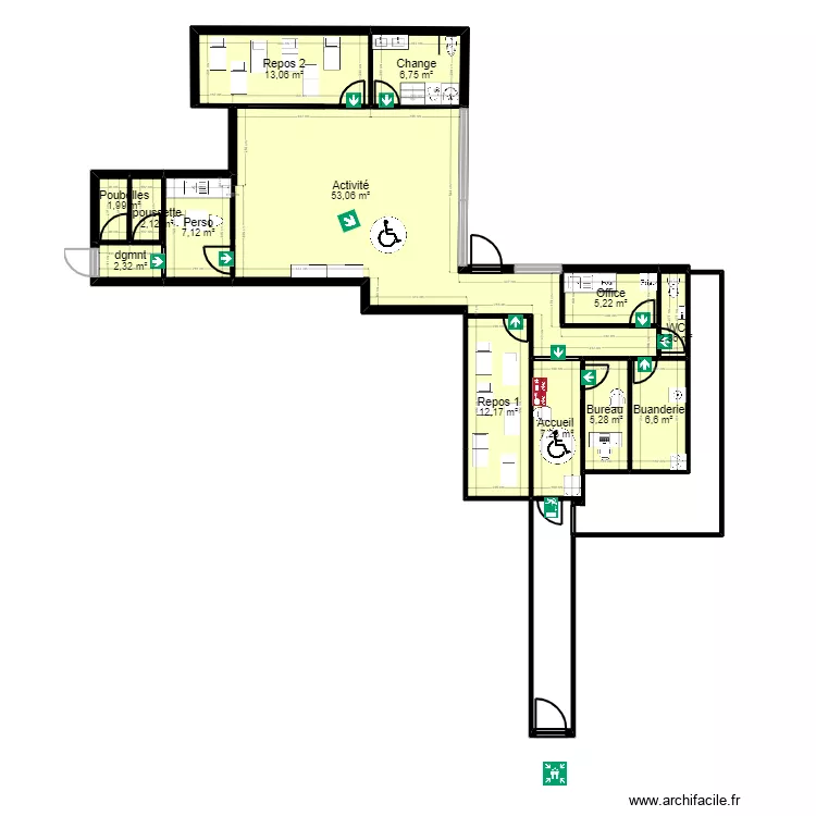 93 Aubervilliers Motte Projet JORDAN V JR evav. Plan de 