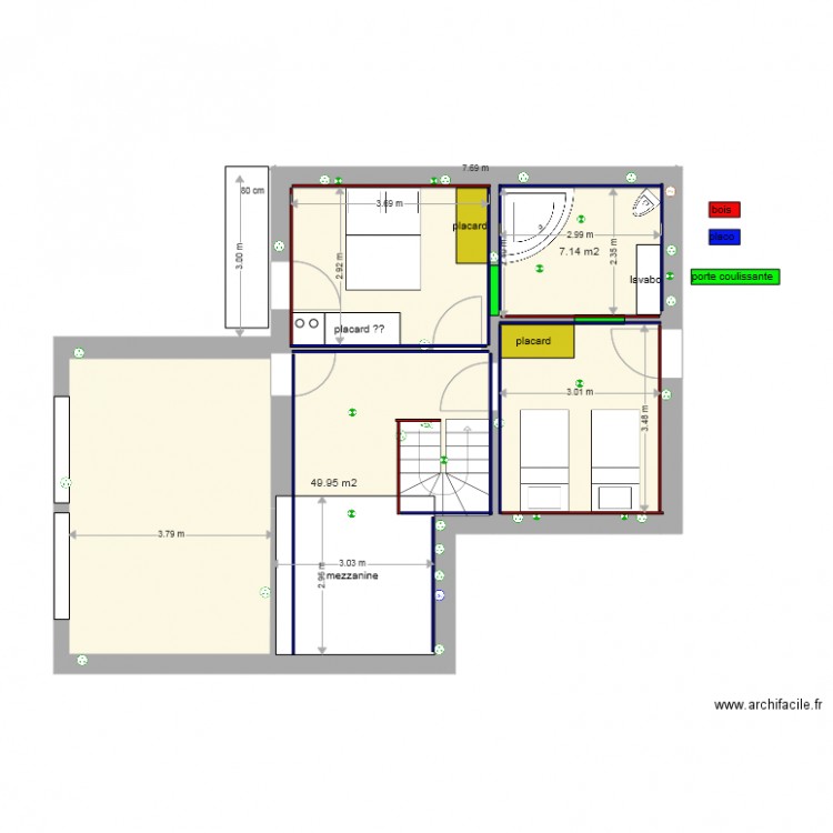 ETAGE avec murs. Plan de 0 pièce et 0 m2