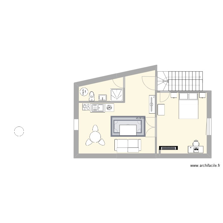the first 2eme etage aménagé. Plan de 0 pièce et 0 m2