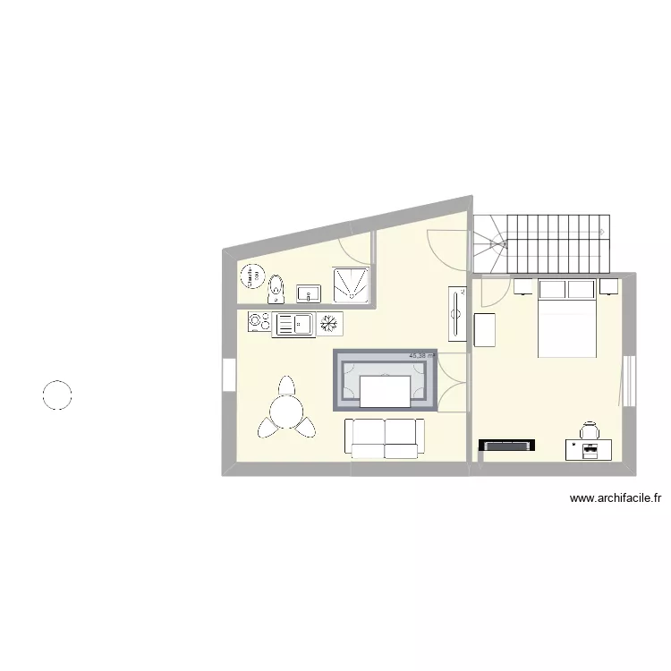 the first 2eme etage am&eacute;nag&eacute;. Plan de 