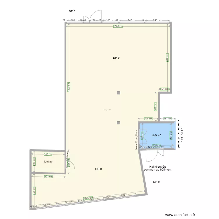 MA BEAUTE CONCEPT FORMATION apr&egrave;s travaux. Plan de 