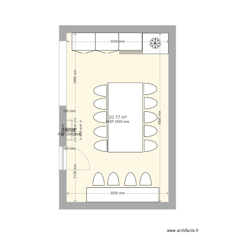 CUISINE VILLIERS. Plan de 0 pièce et 0 m2