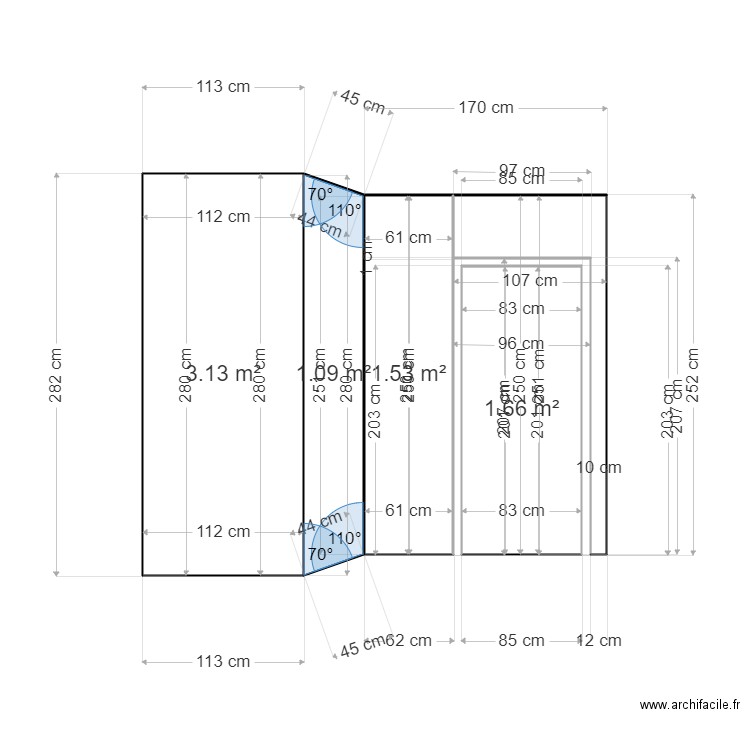 niches couloir. Plan de 0 pièce et 0 m2