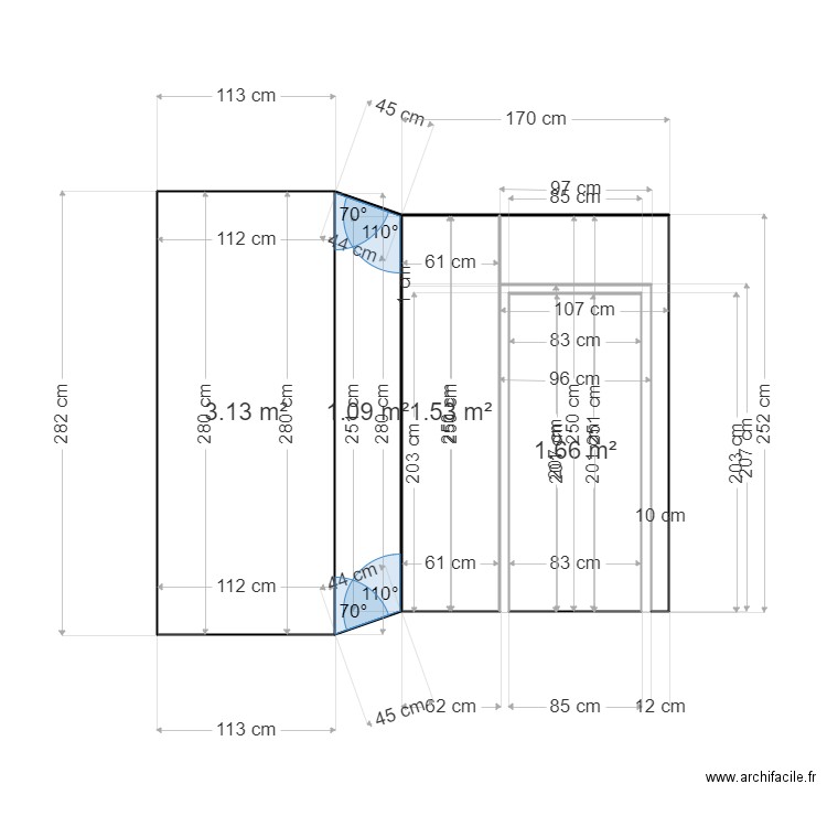 niches couloir. Plan de 0 pièce et 0 m2