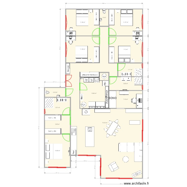 MAISON 7. Plan de 0 pièce et 0 m2