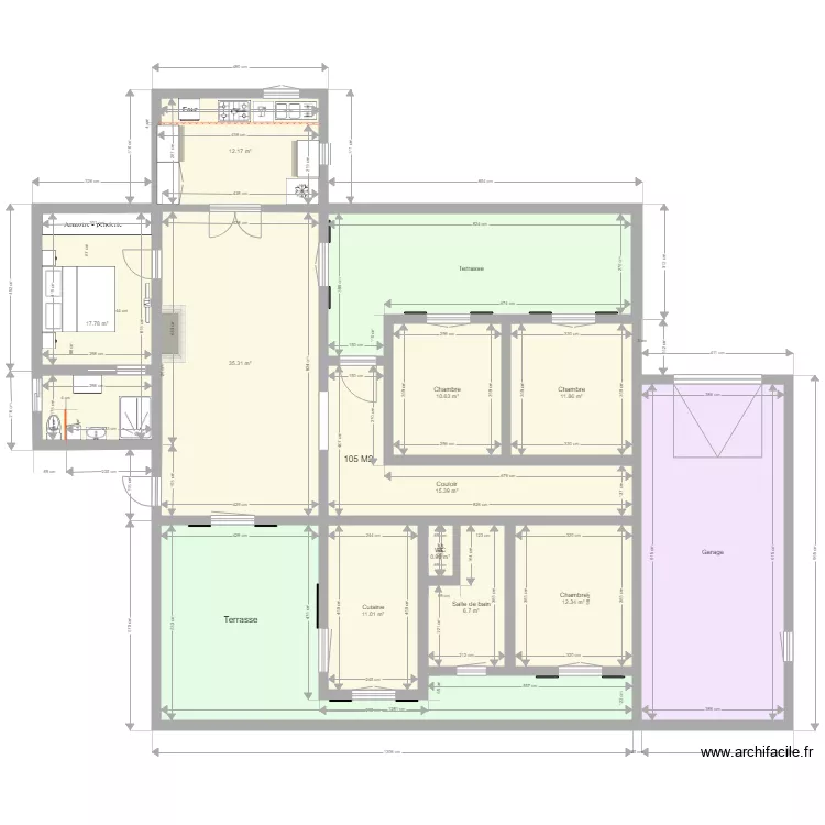 MAISON sosso. Plan de 