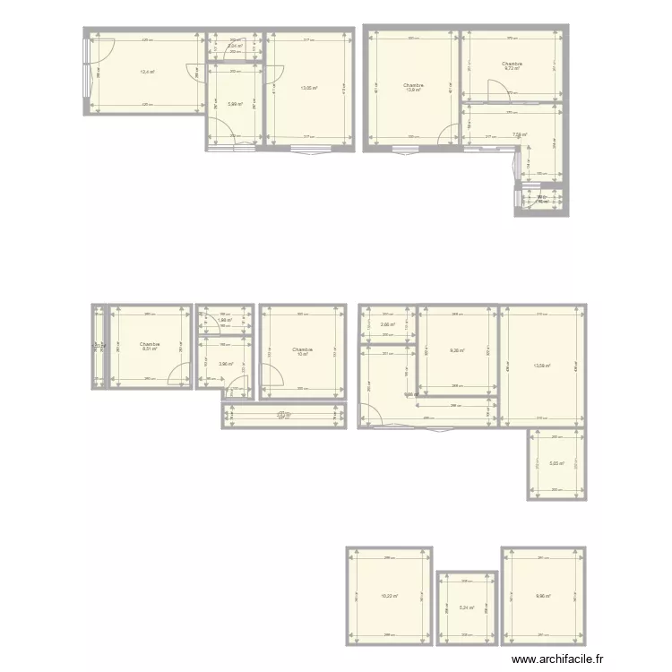 chalet studio. Plan de 