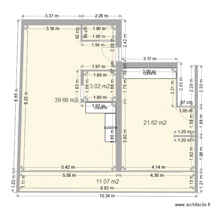 dublin 40 42 rez plus 3. Plan de 0 pièce et 0 m2