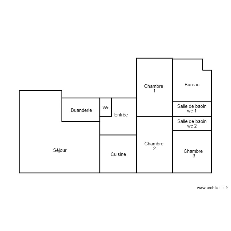 QUIMPER GOSSELIN. Plan de 10 pièces et 41 m2