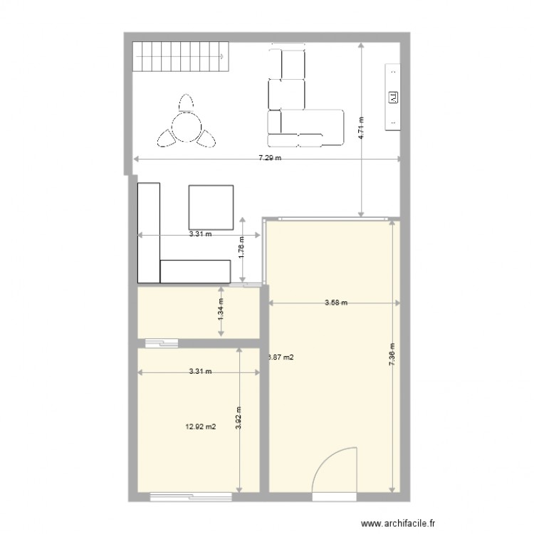 marie et vincent RDC projet3. Plan de 0 pièce et 0 m2